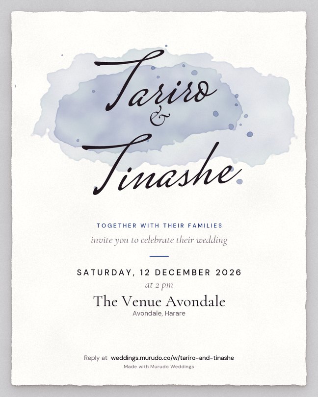 Signature invitation design. Handwritten names on torn-edge paper.